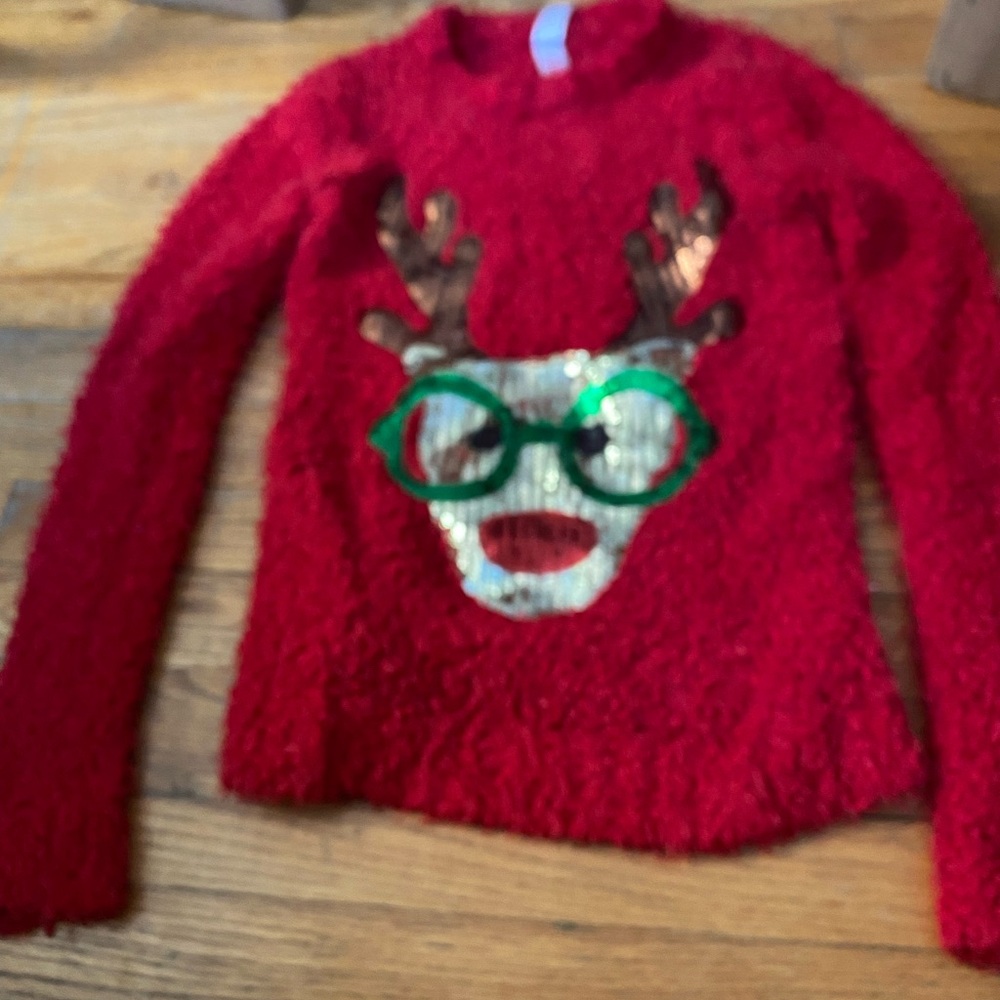 Target Red Sweater with Reindeer Design